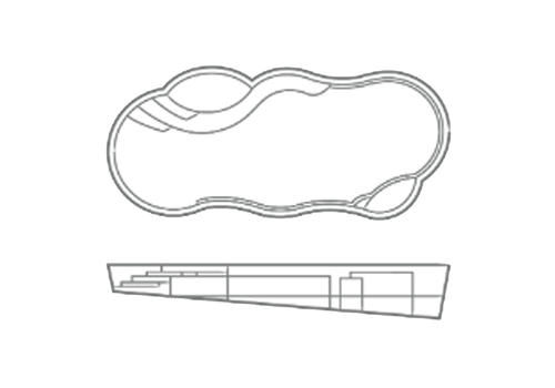 Fiberglass pool Sun Day model