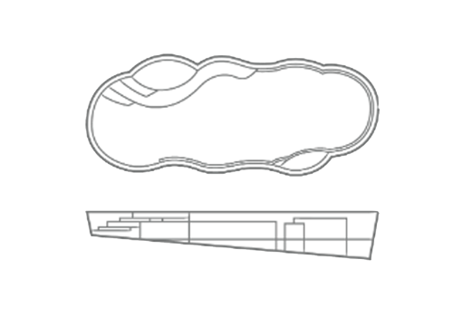 Fiberglass pool model Sun Day