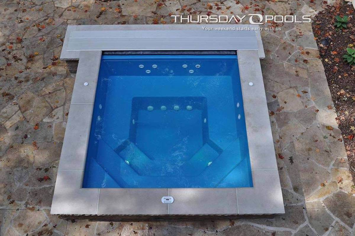 Square Spa Fiberglass Model By Thursday Pools