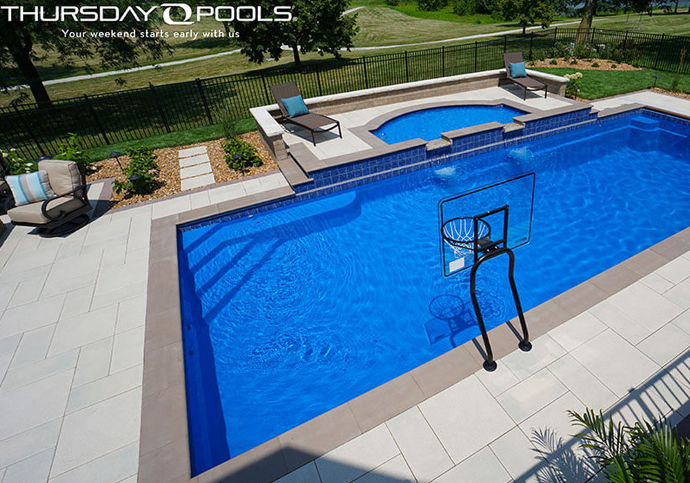 Monolith fiberglass pool model by Thursday Pools