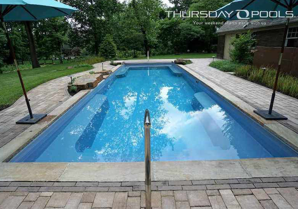 Spirit fiberglass pool model by Thursday Pools