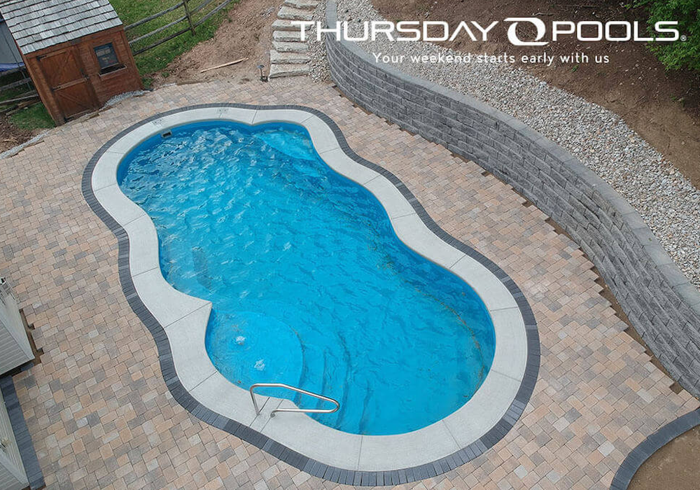 Sun Day fiberglass pool model by Thursday Pools