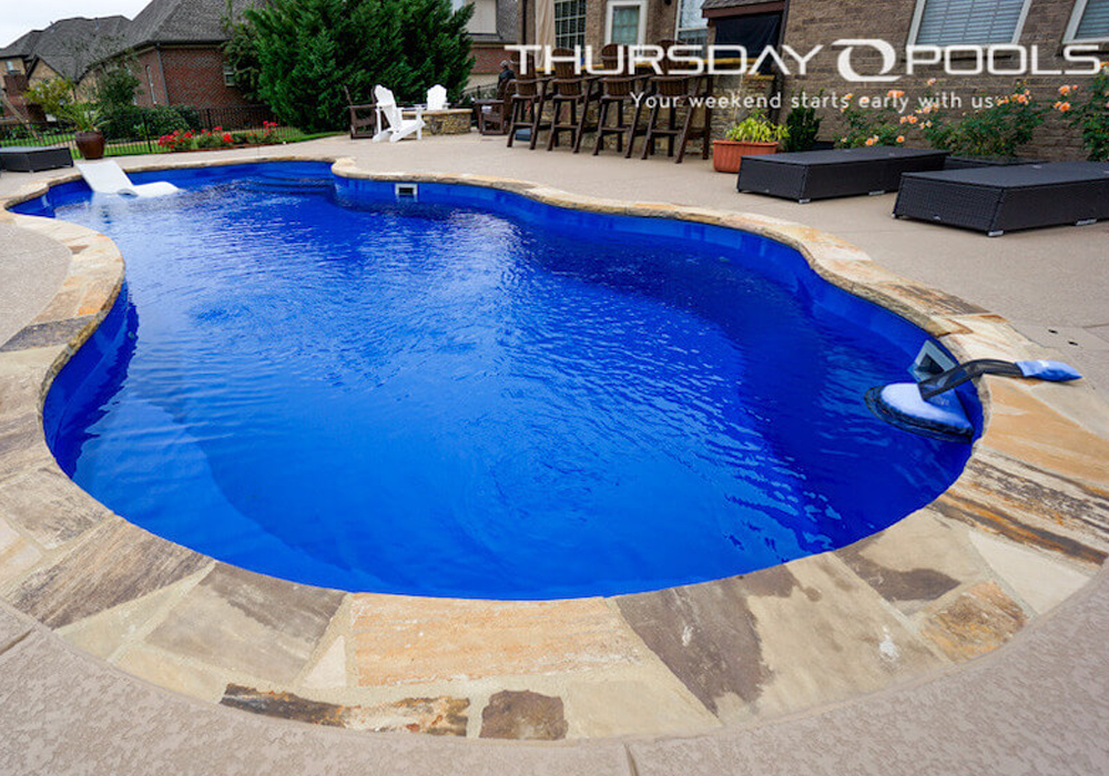 Wellspring fiberglass pool model by Thursday Pools