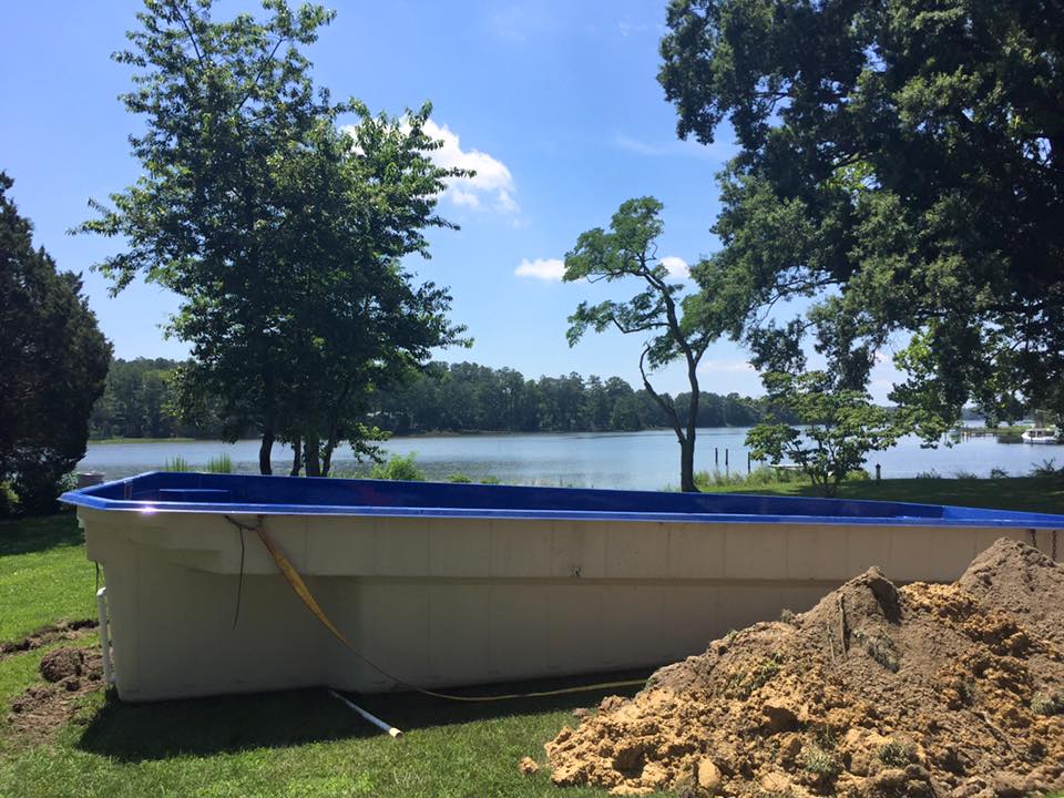 Fiberglass pool project near Gilman Virginia