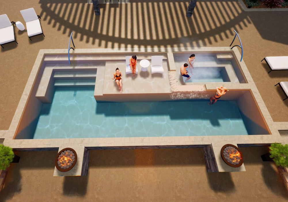 Mack Daddy fiberglass pool model by Thursday Pools