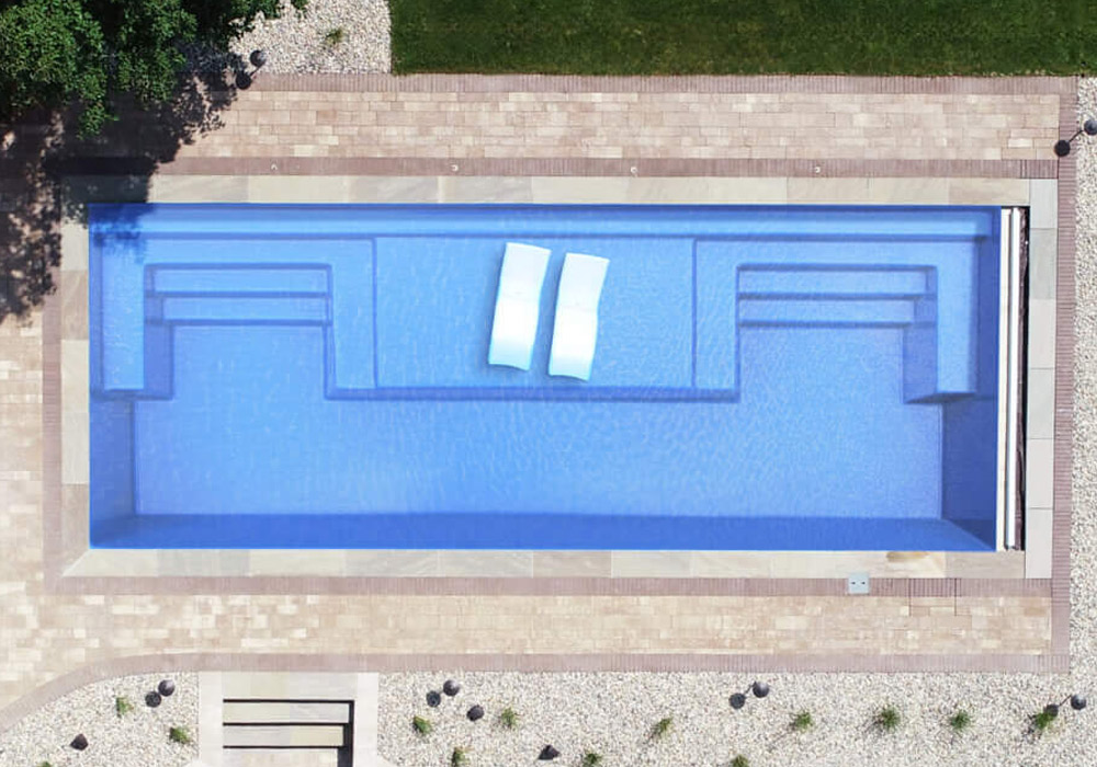 Magnate fiberglass pool model by Thursday Pools