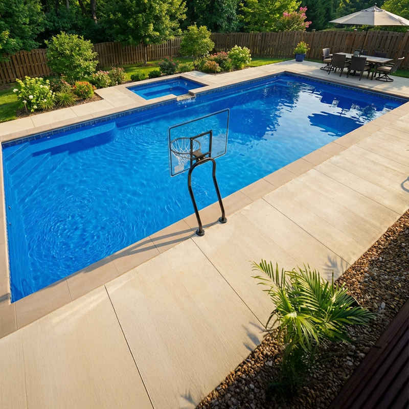 backyard swimming pool ready for summer in Ashland VA