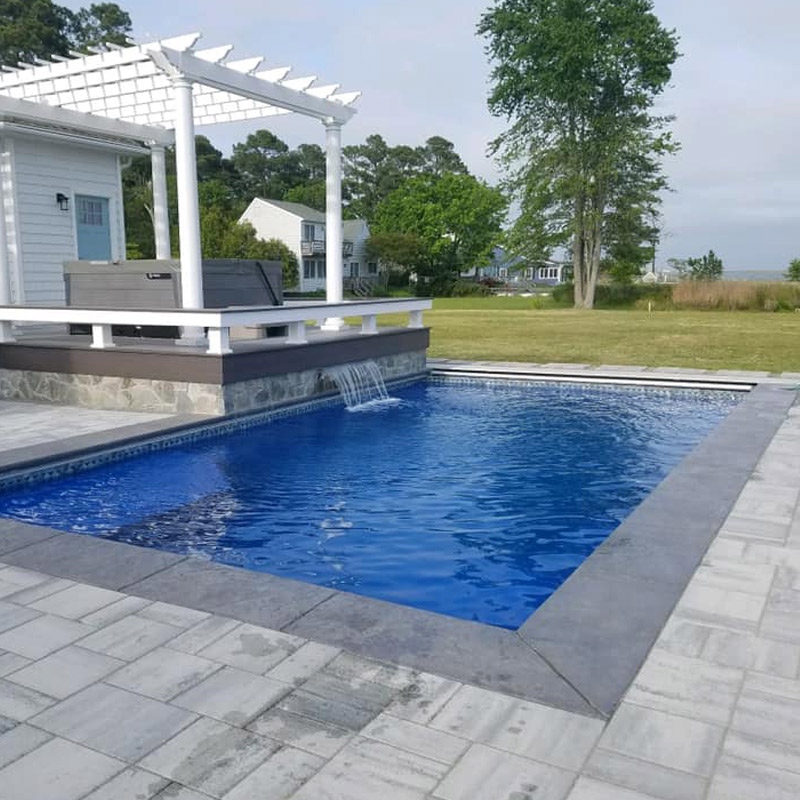 backyard upgrade with fiberglass pool Ashland VA